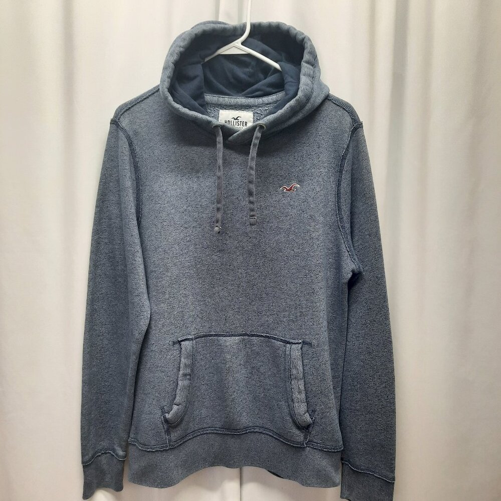 Hollister California Men’s Hoodie Blue Acid Wash Pullover Sweatshirt Medium M